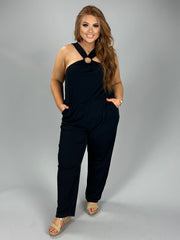 SALE!! LD-Z & F {Moonlight Memories} Black Keyhole Jumpsuit PLUS SIZE 1X 2X 3X