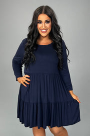 SALE!! 59 SQ {Friday Night Glam} Navy Tiered Dress PLUS SIZE XL 2X 3X