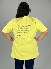 SALE!! 34 GT-E {You Matter} Yellow Graphic Tee PLUS SIZE 3X