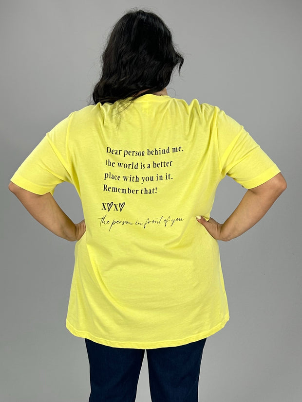 SALE!! 34 GT-E {You Matter} Yellow Graphic Tee PLUS SIZE 3X