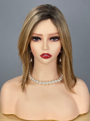 SALE!! "Cold Brew Chic" (Sugar Cookie with Hazelnut) Hand-Tied BELLE TRESSLuxury Wig