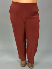 LEG-59 {Setting The Standard} Rust Wide Waistband Pants PLUS SIZE 1X 2X 3X