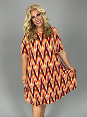 SALE!! 96 PSS-E {Breaking My Silence} Fuchsia/Orange Print Dress PLUS SIZE XL 2X 3X