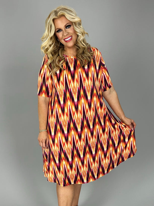 96 PSS-E {Breaking My Silence} Fuchsia/Orange Print Dress PLUS SIZE XL 2X 3X