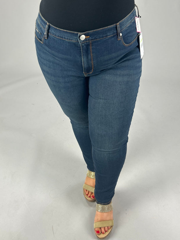 BT-T {Nine West} Dark Blue Cigarette High Rise Skinny Jeans PLUS SIZE 18  20