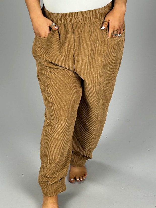 SALE! BT-B {Jog My Memory} Americano Corduroy Joggers w/Pockets PLUS SIZE 1X 2X 3X