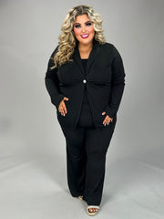 20 SET {Downtown Dazzle} Black Lapel Blazer Pants Set EXTENDED PLUS SIZE 4X