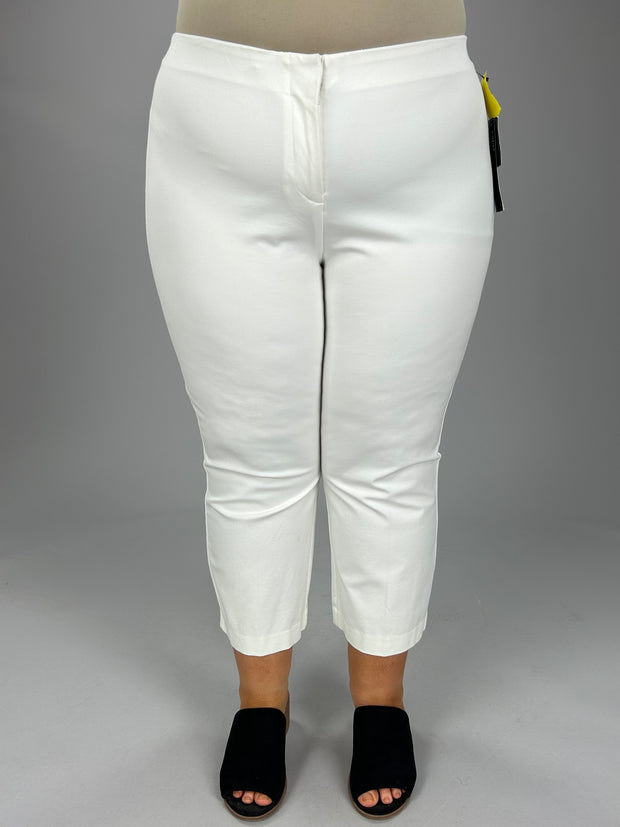 SALE!! BT-G  M-109  {Alfani} White Cropped Pants PLUS SIZE 16W Retail $69.50