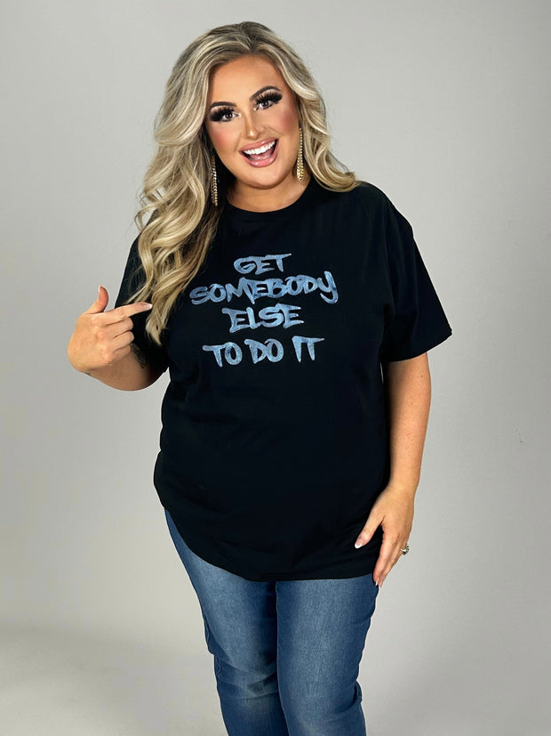 SALE!! 66 GT-M {Get Somebody Else To Do It} Black Graphic Tee PLUS SIZE 1X 2X 3X