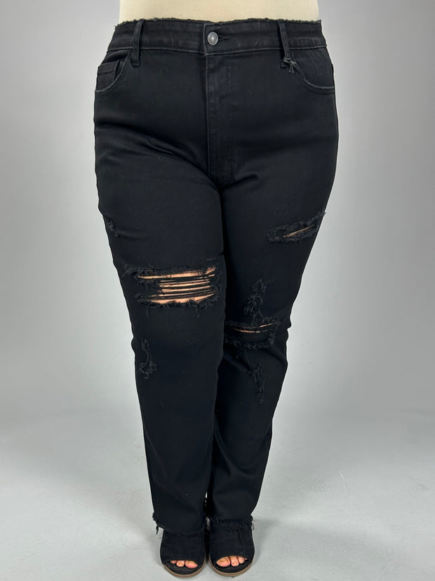 SALE!! BT-R {No Inhibitions} Black Distressed Jeans PLUS SIZE 34 36 38