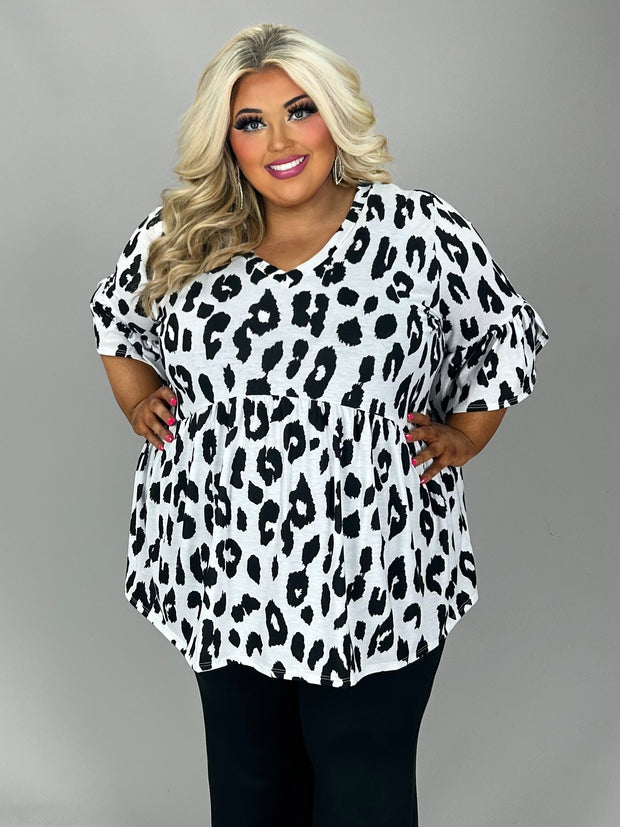 73 PSS {Ready For A Change} Black/White Leopard Tunic EXTENDED PLUS SIZE 3X 4X 5X