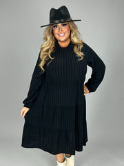 SALE!!  12 SLS-C {Racing Into Fall} BLACK  Multi-Tiered Dress PLUS SIZE 1X 2X 3X