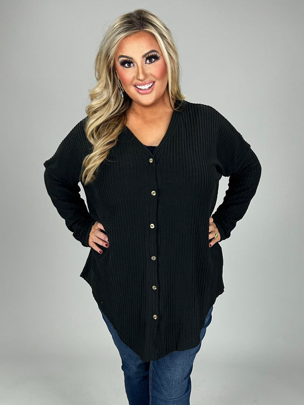 50 OT-E {Endearing Moments} Black Raw Hem Cardigan PLUS SIZE 1X 2X 3X