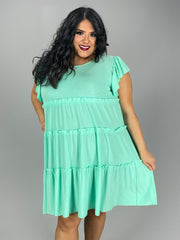 SALE!! 57 SSS-J {Could It Be} Mint Tiered Dress PLUS SIZE 1X 2X 3X