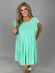 SALE!! 57 SSS-J {Could It Be} Mint Tiered Dress PLUS SIZE 1X 2X 3X