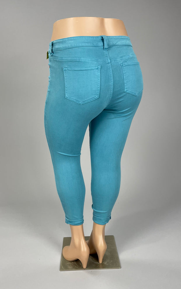 SALE! BT-A  M-109  {Celebrity Pink} Blue Skinny Ankle Jeans