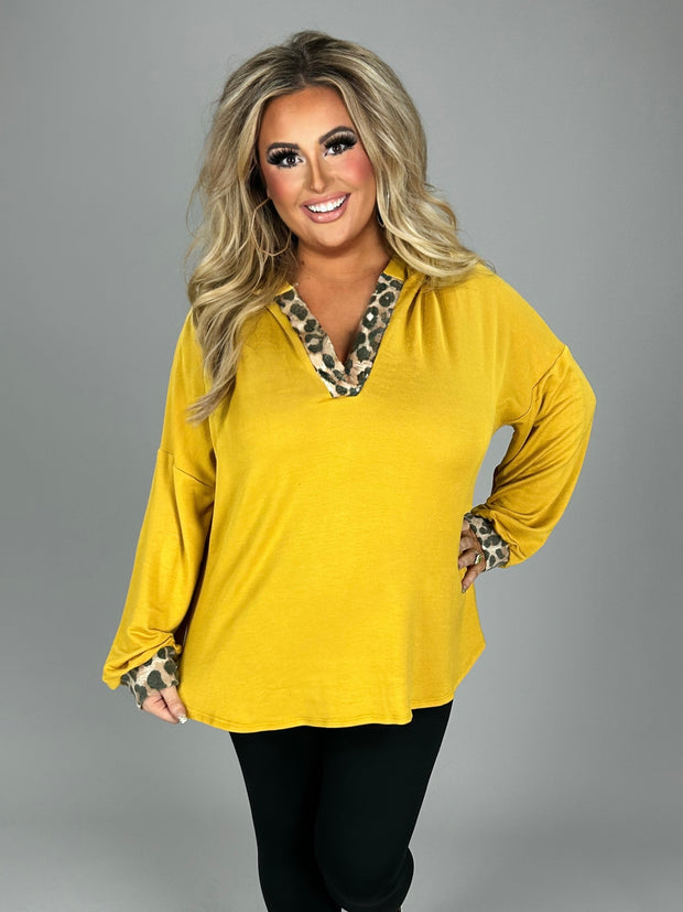 SALE! 15 HD {Feeling Wild & Free} Mustard Leopard Print Hoodie PLUS SIZE XL 2X 3X