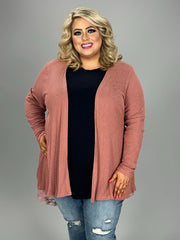 36 OT {Sweet Feels} VOCAL Rose Waffle Knit Lace Cardigan  PLUS SIZE XL 2X 3X