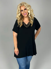 68 SD-L {The One That Got Away} Black Top w/Black Lace PLUS SIZE XL 2X 3X