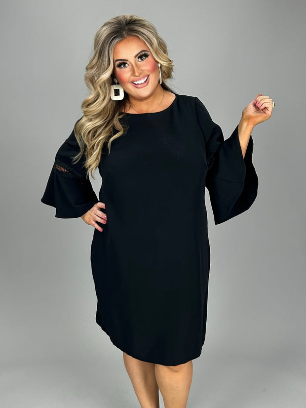 SALE!! SD-A   M-109  {Jessica Howard} Black Dress w/Sleeve Detail