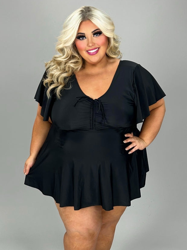 SWIM-L {All I Ask}  Black 2 Piece Swimsuit CW EXTENDED PLUS SIZE 4X