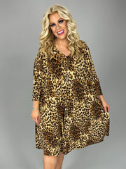 SALE! 17 PQ {Putting On A Show} Leopard Print V-Neck Dress PLUS SIZE 1X 2X 3X