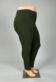 SALE!! BT-A {Simply Solid} Dark Olive Stretch Pants PLUS SIZE 2X 3X