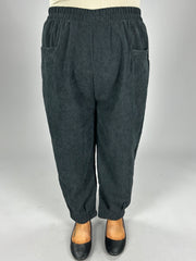 SALE! BT-B {Jog My Memory} Charcoal Corduroy Joggers w/Pockets PLUS SIZE 1X 2X 3X