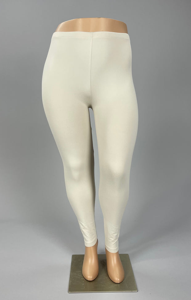 BT-99 {Bend My Way} Sand Beige "Butter Soft" Leggings PLUS SIZE 1X 2X 3X