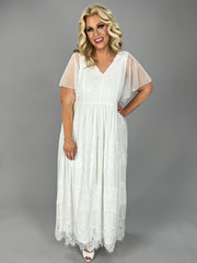 LD-M {Memory Maker} Ivory Boho Wedding Dress PLUS SIZE 1X 2X 3X