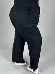 BT-G {Jolie & Joy} Black Wide Leg Pants w/Side Pockets PLUS SIZE 3X