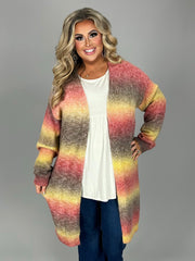 SALE! 12 OT-P {All The Fuss} Burgundy Ombre Cardigan PLUS SIZE 1X 2X 3X