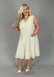 SALE!! LD-D M-109 {Charter Club} Cream Lace Dress Retail $109.50 PLUS SIZE 2X  4X