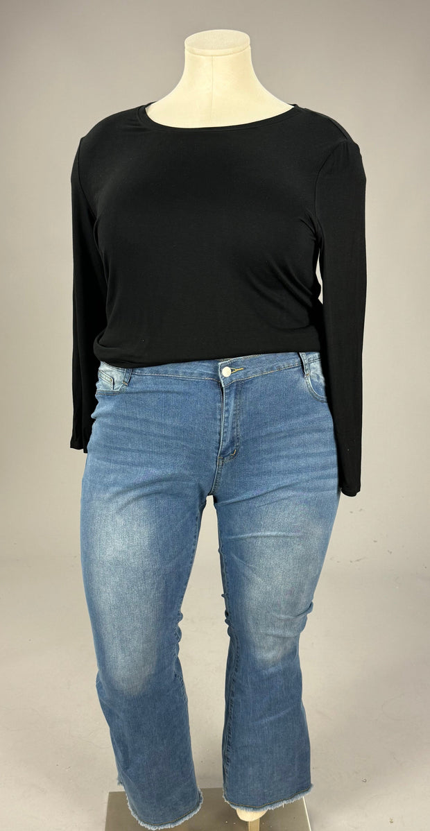 SALE!! BT-D {Discover Me} Med Blue Frayed Hem Jeans CW EXTENDED PLUS SIZE 2X 3X 4X