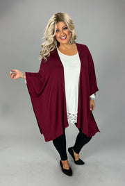 36 OT {Exude Confidence} Burgundy Oversize Cardigan PLUS SIZE 1X 2X 3X