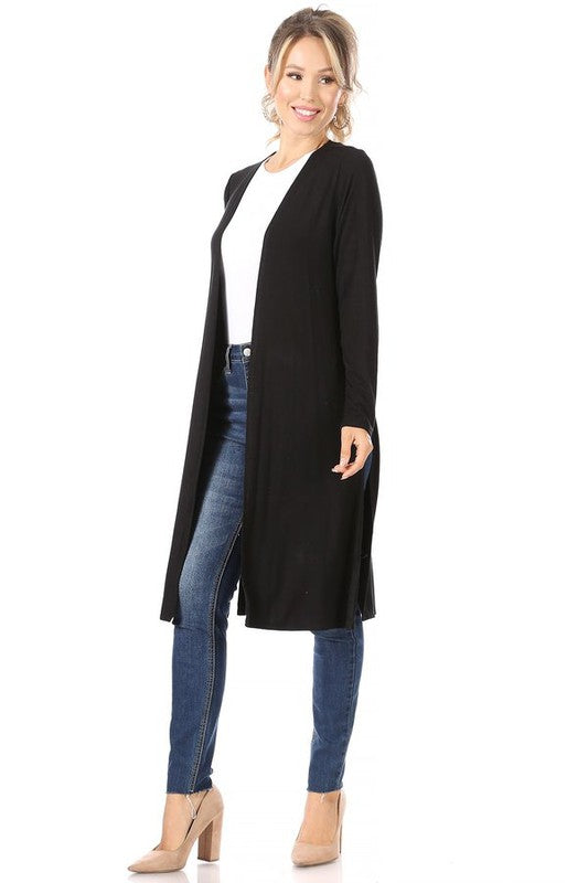 23 OT {Midnight Muse} Black Long Cardigan PLUS SIZE XL 2X 3X