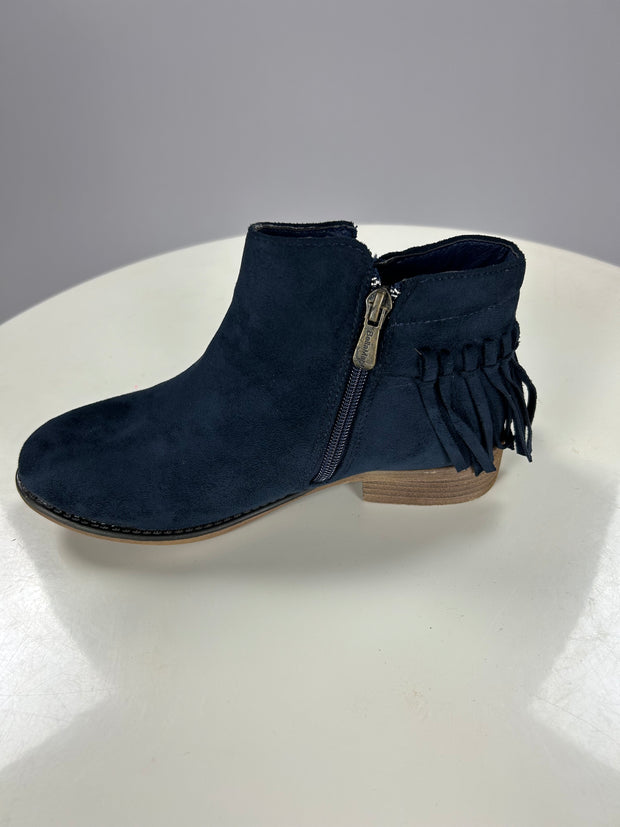 SALE!! SHOES {Bella Marie} Navy Blue  Booties With Fringe