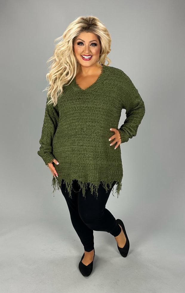 41 SLS-A  {Life of Luxury} "UMGEE"  Green Sweater PLUS SIZE XL 1X 2X