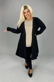 SALE!! 1-21 OT {Studded Beauty} VOCAL Black Cardigan w/Stud Detail PLUS SIZE XL 2X 3X