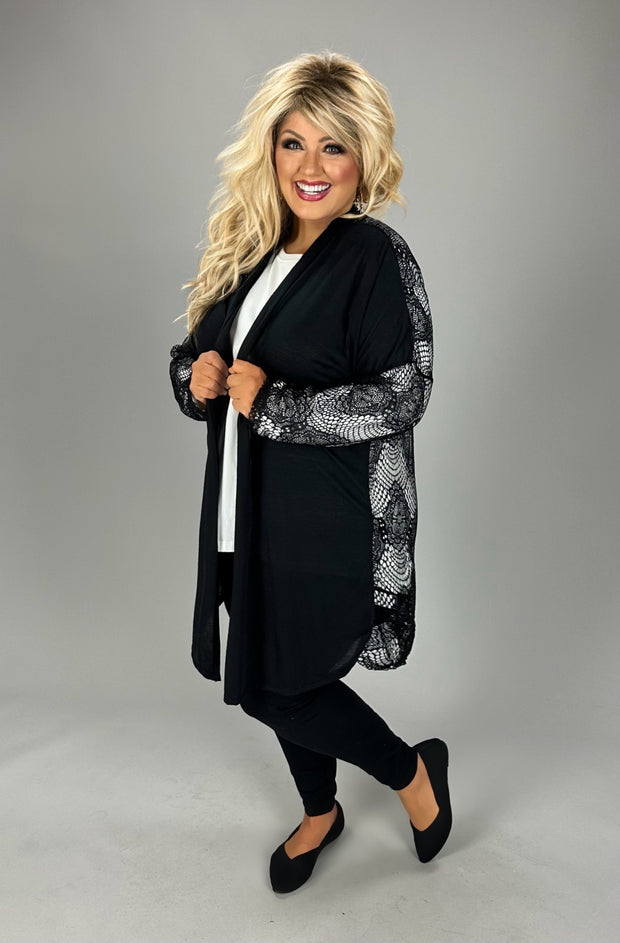 SALE!! 24 OT {Lace All Day} VOCAL Black Lace Cardigan PLUS SIZE XL 2X 3X