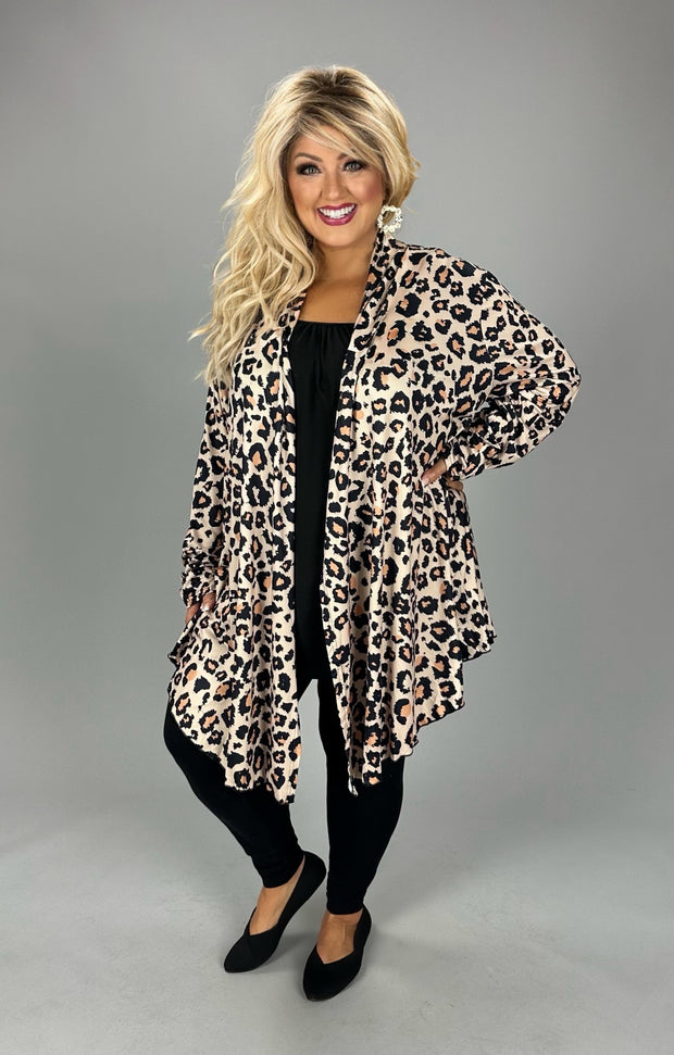 29 SET {Set On Go} Black Leopard 3 Piece Cardigan Set CW PLUS SIZE 1X 2X 3X