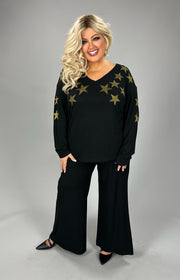 SALE!! 27 SD {Shine LIke The Stars} VOCAL Black Star Print Top PLUS SIZE XL 2X 3X