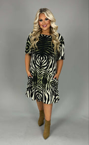 SALE!! 70 PSS {Definite Presence} Olive Animal Print Dress PLUS SIZE XL 2X 3X