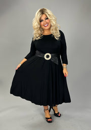 67 SQ {Playing For Keeps} Black Pleated A-Line Dress PLUS SIZE 1X 2X 3X