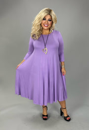 53 SQ {Playing For Keeps} Lilac Pleated A-Line Dress PLUS SIZE 1X 2X 3X