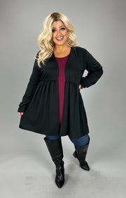 99 OT {Prepared For Anything} Black Long Sleeve Cardigan PLUS SIZE 1X 2X 3X