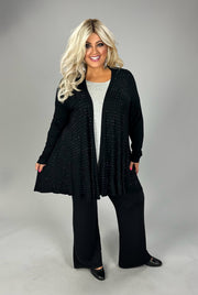 24 OT {Live For The Day} VOCAL Black Cardigan w/Studs PLUS SIZE XL 2X 3X