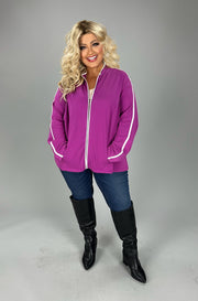 SALE!! OT-A M-109  {D&D Lifestyle} Plum Zippered Jacket