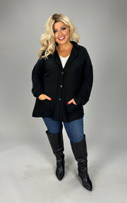 21 OT {Major Milestone} Black Button Up Cardigan w/Pockets PLUS SIZE 1X 2X 3X