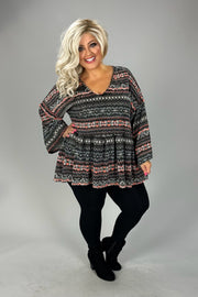 65 PQ {Keep It Chill} Black/Neon Coral Babydoll Top EXTENDED PLUS SIZE 3X 4X 5X